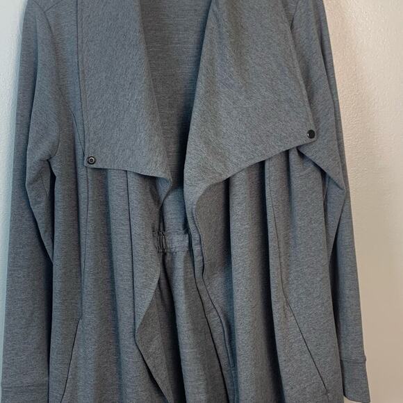 H by Halston Gray Open Jacket with Pockets Size Medium - Picture 3 of 11